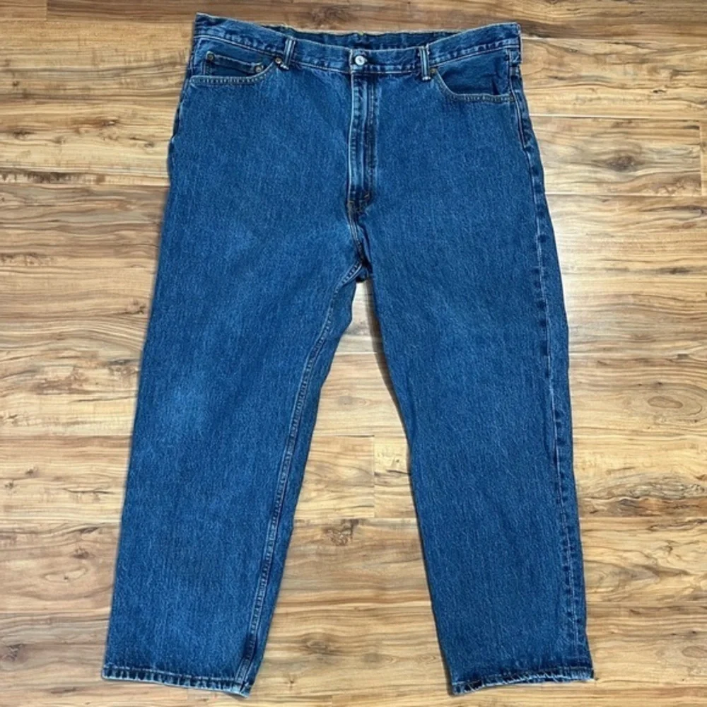 Levi's‎ 550 men's 44x30 jeans W 44 L 30 dark denim blue pockets red tag Work